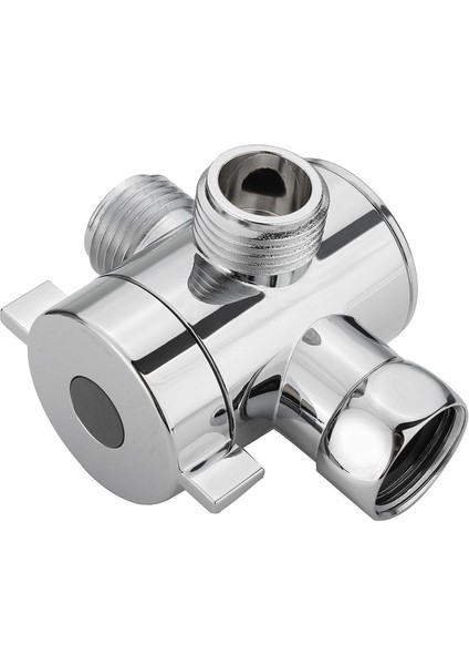 1/2 Inç 3 Yollu T-Adaptor Saptırıcı Valf Ayarlanabilir Duş Başlığı Kol Monte Edilmiş Sapma Valfi Banyo Donanım Aksesuarı (Yurt Dışından)