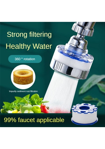 Lavabo Su Filtresi Musluk, Musluk Filtresi, 360 ° Dönen Musluk Filtreleri Temizleyici Ev Banyo ve Mutfak Için Musluk Filtrasyonu (Yurt Dışından) fiyatları