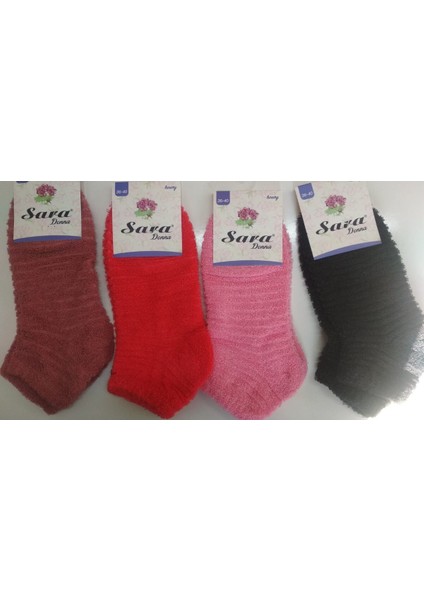 Sara Donna 12 'li Ters Havlu Renkli Patik Çorap