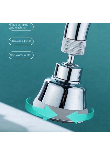 Mutfak Musluk Kafası Yedek 360 ° Rotasyon 4 Mod Lavabo Musluk Yedek Su Tasarrufu ve Sıçrama Geçirmez (Yurt Dışından) indirimleri