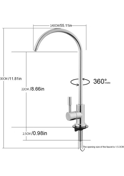 1/4 Inç Paslanmaz Çelik Musluk Su Filtresi Mutfak Lavabo Rotasyon Musluğu Için Musluk Hızlı Bağlantı Içme Suyu (Yurt Dışından) modelleri
