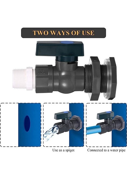 Pvc Yağmur Kovası Musluk Kiti, 3/4 Inç Pvc Bilyalı Valf, Kova Kovası Su Deposu Havuz Kova Musluk Kiti (Yurt Dışından) modelleri