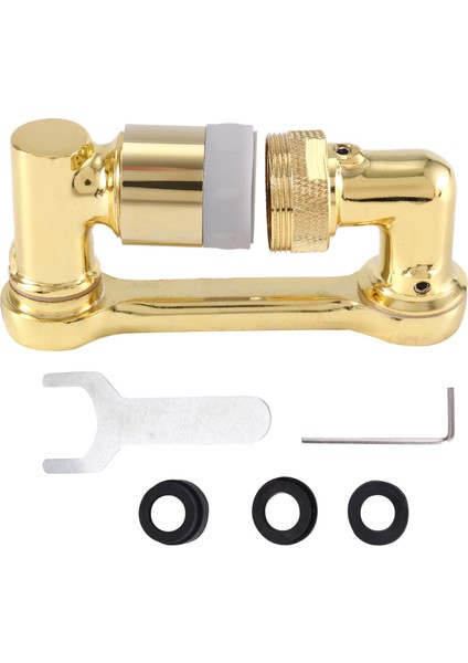 1080 ° Evrensel Rotasyon Museti Püskürtücü Başlık Çift Atık Washbasin Mutfak Robot Kol Uzantı Muslukları Altın (Yurt Dışından)