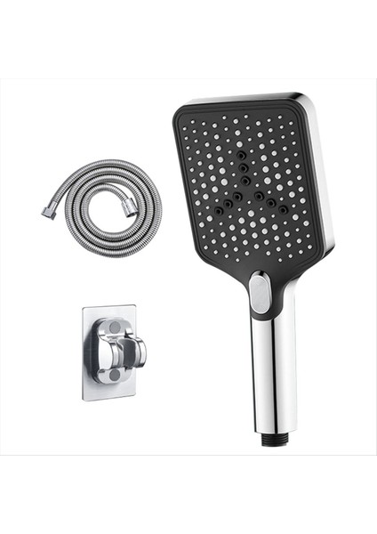 3 Mod Gümüş Duş Baş Spa Yağmur Yüksek Basınçlı Banyo Mikser Mikser Aksesuarları Kamp Banyo Malları Seti (Yurt Dışından)