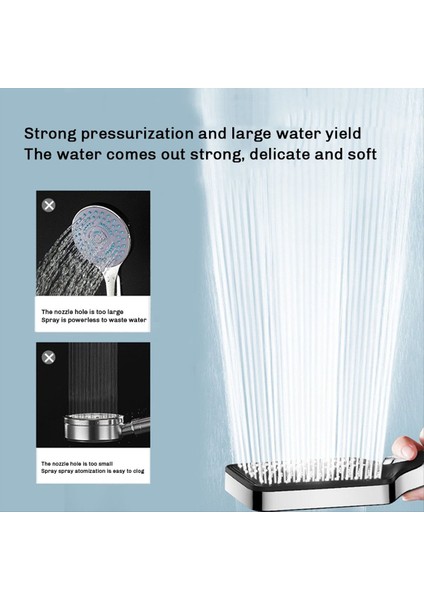 3 Mod Gümüş Duş Baş Spa Yağmur Yüksek Basınçlı Banyo Mikser Mikser Aksesuarları Kamp Banyo Malları Seti (Yurt Dışından) fiyatları