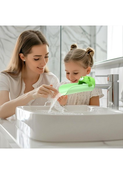 Musluk Genişletici Bebek El Yıkama Genişletici Çocuk Silikon Karikatür Anti-Ölçeklendirme ve Sıçrayan Su Kahverengi (Yurt Dışından) indirimleri