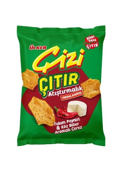 Çizi Çıtır - Tulum Peyniri&köz Biber Aromalı - 50 Gram - 14 Adet