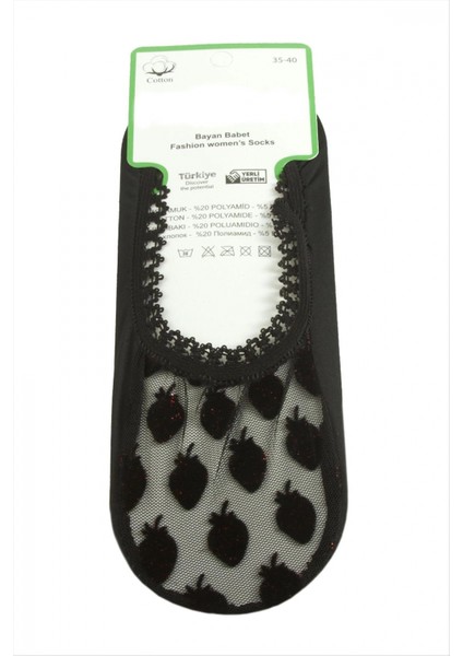 Ieg Çilek Dantel Babet Çorap