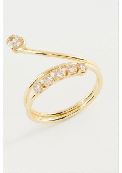 Ieg Yılan Zirkon Taşlı Yüzük