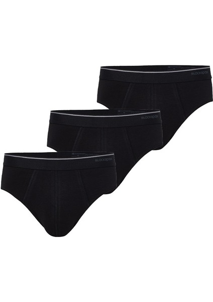 Erkek Slip 3'lü Paket Tender Cotton 9672 - Siyah