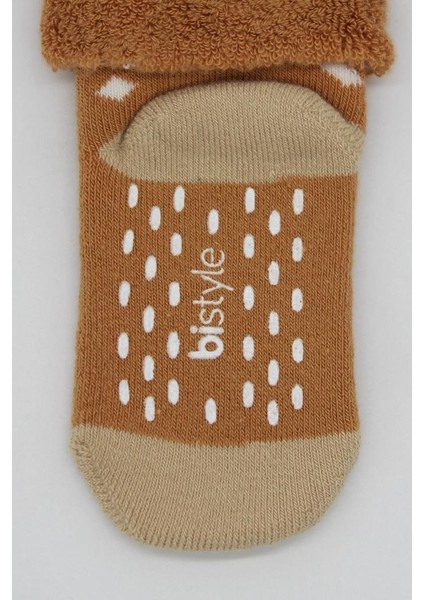 Nessiworld Puanlı Kaymaz Havlu Soket Çorap 2'li BS10502 Hardal indirimleri