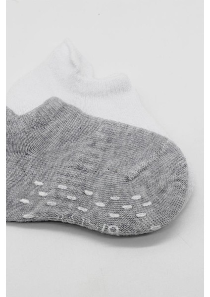 Nessiworld 2'li Sneakers Kaymaz Basic Penye Çorap BS20103 Gri Beyaz modelleri