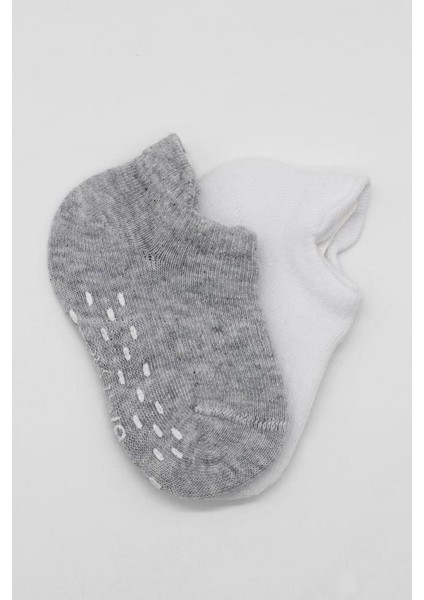 Nessiworld 2'li Sneakers Kaymaz Basic Penye Çorap BS20103 Gri Beyaz fırsatları