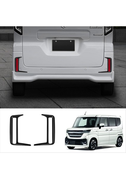 Araç Arka Tampon Sis Lambası Döşeme Çerçevesi Kapak Suzuki Spacia/spacia Için Araç Aksesuarları Özel MK04 Serisi Parlak Siyah (Yurt Dışından) indirimleri