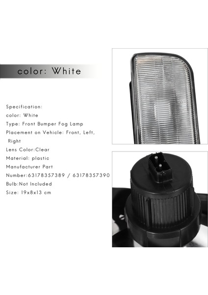 Bmw E36 1992 1993 1994 1995-1998 H1 Için Araba Ön Tampon Sis Lambası Lens Lambası Ampul Olmadan (Yurt Dışından) indirimleri