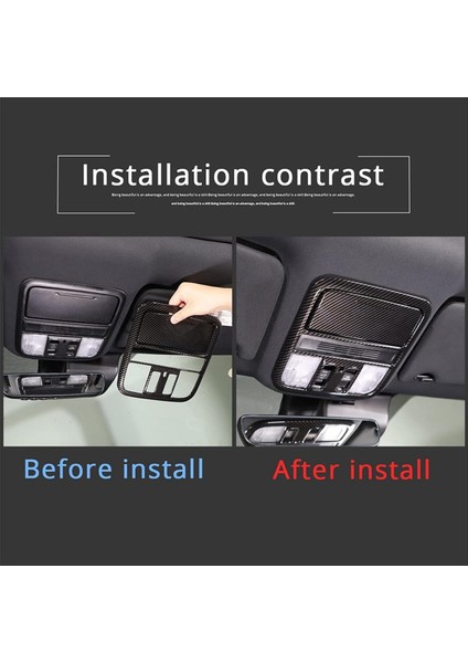 Honda Pilot 2019-2022 Aksesuarlar Için Ön Okuma Işık Paneli Kapak Trim Kiti Abs Karbon Fiber (Yurt Dışından) modelleri