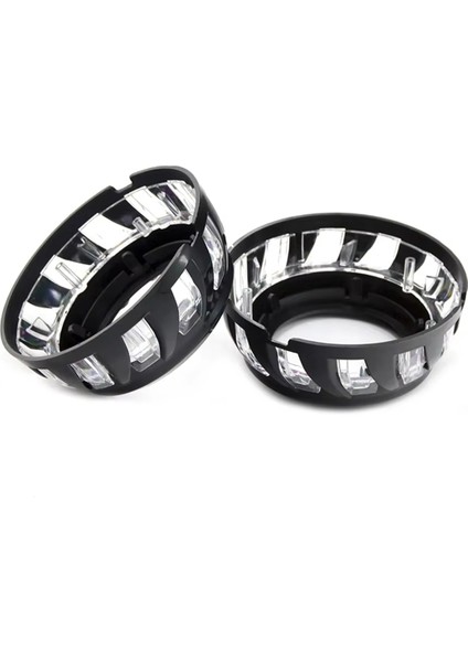 Far Modifikasyon Aksesuarı 3 Inç Xenon LED Projektör Lens Spiral Örtü Uygulaması Rgb Entegre Gün Işığı Kapağı (Yurt Dışından)