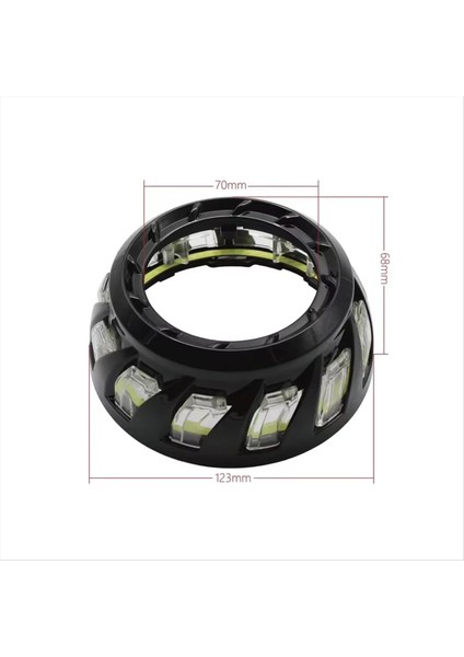 Far Modifikasyon Aksesuarı 3 Inç Xenon LED Projektör Lens Spiral Örtü Uygulaması Rgb Entegre Gün Işığı Kapağı (Yurt Dışından) modelleri