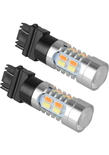 2x Güçlü 3157 LED Drl White/amber Switchback Turn Sinyal Park Yeri 20-SMD-5730 Ampuller Çift Renk (Yurt Dışından)