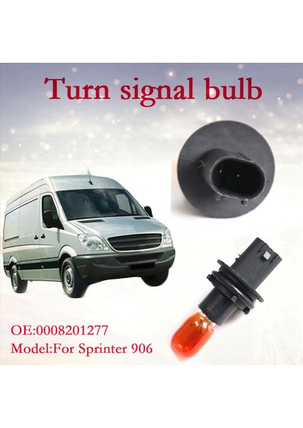 Mercedes-Benz Dodge Sprinter / Crafter 2006+ Yan Kanat Ayna Göstergesi Ampul Tutucu Turn Sinyal Sinyali Ampul L &amp R (Yurt Dışından) modelleri