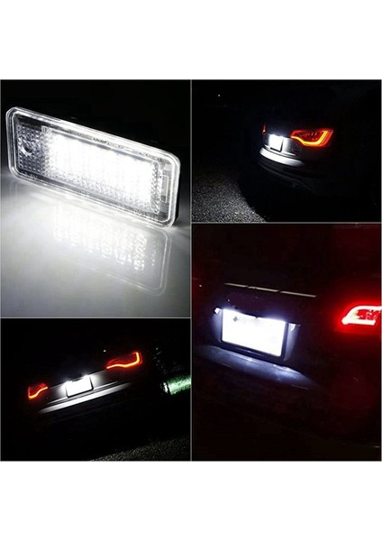 2x Araba LED Lisans Numarası Audi A3 S3 8p A4 B6 B7 A5 A6 4f Q7 A8 S8 C6 Cabriolet (Yurt Dışından) modelleri