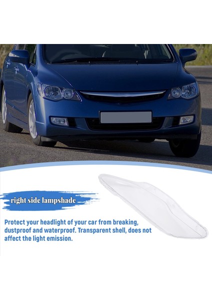 Araba Ön Far Şeffaf Lens Lambası Gölge Kabuk Kapağı Honda Civic Fd 2006 2007 2008 (Yurt Dışından) fırsatları