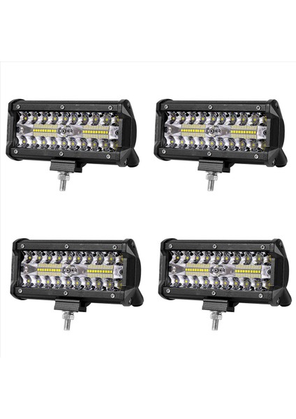 4x 7 Inç 120W Combo LED Ilight Barlar Iş Için Spot Taşkın Kirişini Sürüş Offroad Tekne Araba Traktör Kamyonu 4x4 Suv Atv 12V 24V (Yurt Dışından)
