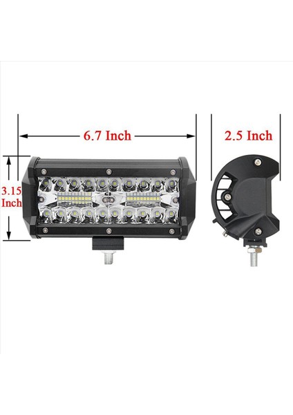 4x 7 Inç 120W Combo LED Ilight Barlar Iş Için Spot Taşkın Kirişini Sürüş Offroad Tekne Araba Traktör Kamyonu 4x4 Suv Atv 12V 24V (Yurt Dışından) fiyatları