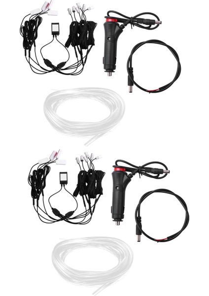 20 Içinde 1 Rgb LED LED 8m Iç Dekorasyon Arabası Fiber Optik Şerit Işığı Uygulama Kontrolü 12V Atmosfer Lambaları Evrensel (Yurt Dışından)