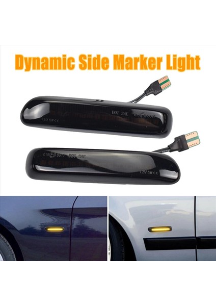 2x Araba Füme LED Dinamik Yan Işaretleyici Işık Dönüş Sinyali Yanıp Söner Bmw 3 Serisi E46 COUPE1997-2001 (Yurt Dışından) indirimleri