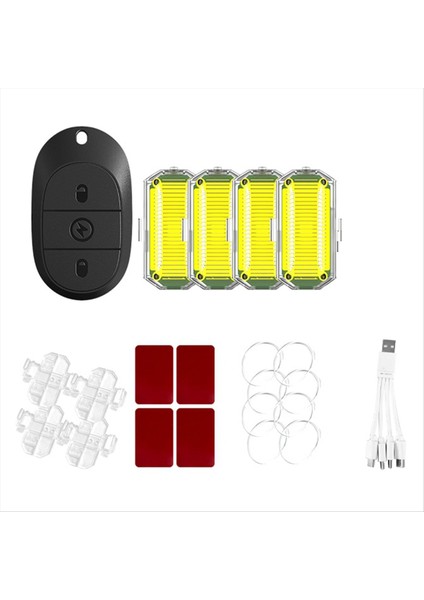Araba Motosiklet LED Flaş Flash Flash Flash Flash Flash Için Flaş Işıkları Araba Bisikleti Için Su Geçirmez Kablosuz Uzaktan Kumanda (Yurt Dışından)