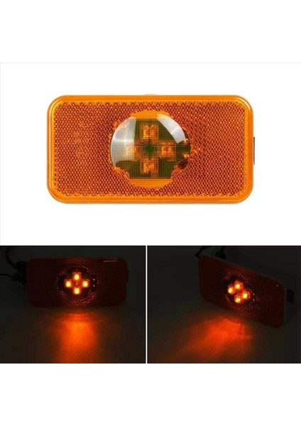2x 24V Araba Kamyonu LED Yan Işaretçi Işık Amber Gösterge Lambası 4 Volvo Kamyonlar Için LED Fm/fh (Yurt Dışından) fırsatları
