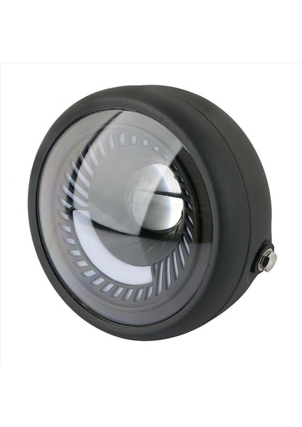 3x Motosiklet Cafe Racer Bobber 6 5 Inç LED Far Spiral Beyaz Yan Montaj Braketi (Yurt Dışından)