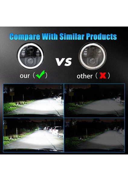 2x 5 75 LED Far Harley Sportster Iron Için Beyaz Halo Drl ile 5-3/4 Motosiklet Far (Yurt Dışından) modelleri