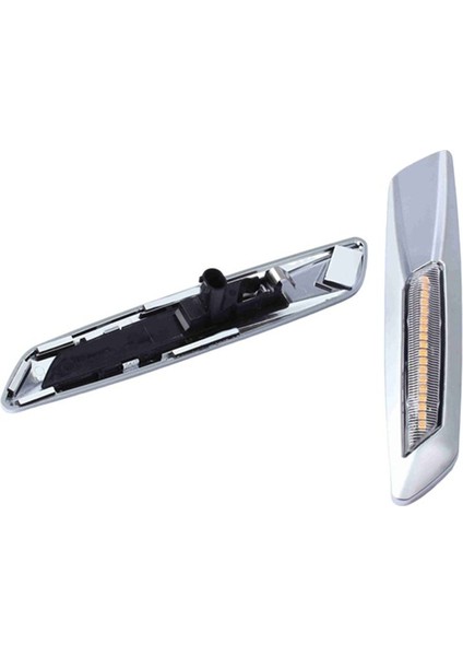 Gümüş Kaplama Araç Dinamik LED Yan Işaretçi Işık Dönüş Sinyali Bmw 5 Serisi F10 Sedan Pre-Lcı 2011-2013 (Yurt Dışından) indirimleri