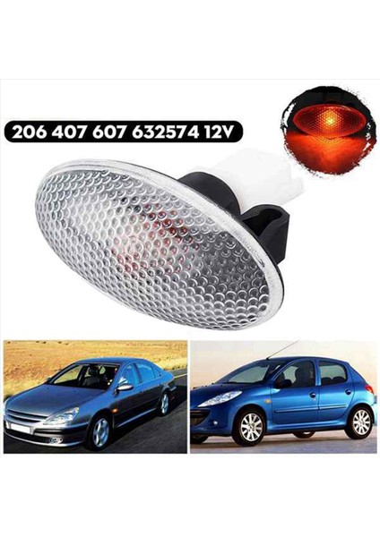 Peugeot Için 4x 206 407 607 Sinyal Yan Işaretleyici Işık Tekrarlayıcı Lamba Göstergesi 632574 (Yurt Dışından) modelleri