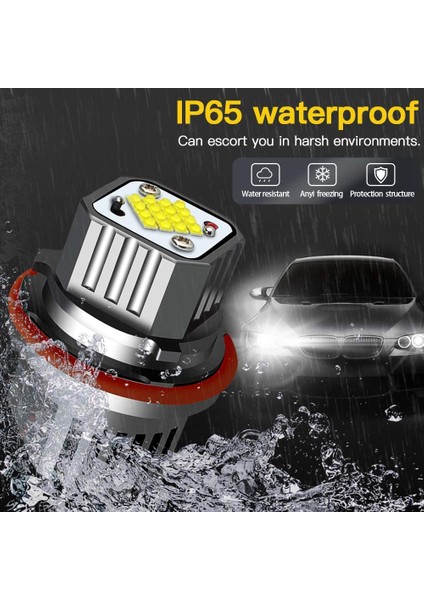 2pc Beyaz Melek Gözler Halo Halka Işaretleyici Işık LED Ampul Far 80W 6000K -Bmw 1 5 7 Serisi X3 X5 E39 E53 E60 E66 E87 (Yurt Dışından) indirimleri