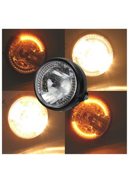2pcs 7 Inç Motosiklet Yuvarlak Far Halojen H4 Bobber Için Hafif Lamba (Yurt Dışından) indirimleri