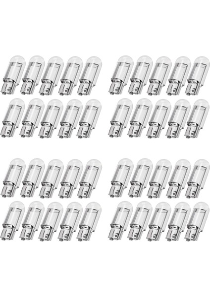 40PCS Araba LED T10 W5W Cob Okuma Kubbe Lambası Işık Işıkları Plaka Ampulleri 168 194 192 Dc 12V Beyaz (Yurt Dışından)