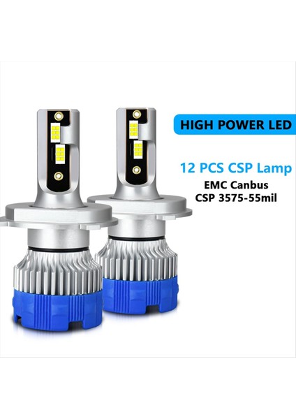 H4 LED Sis Ampulleri Araba Far Kanbus Işığı 50W 5000LM 6000K Serin Beyaz Işık Arabalar Için Drl Yedek (Yurt Dışından) indirimleri