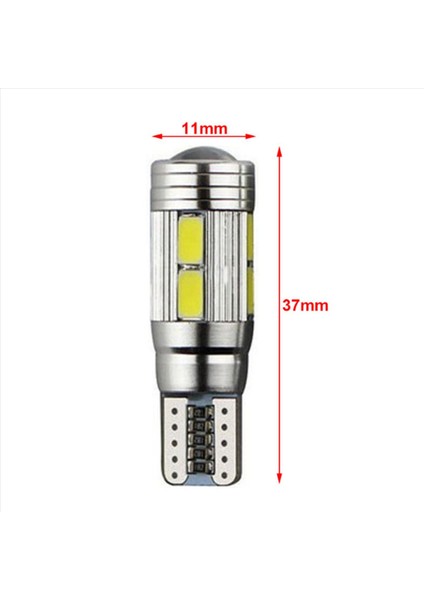 8pcs W5W T10 12V 6000K 5630 10 Smd Araba LED Ampul Kanbus Plakası Yan Dönüş Singal Işık Süper Parlak Beyaz (Yurt Dışından) indirimleri