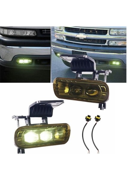1 Çift Yoğunluklu Sarı LED Ön Sis Farları Chevrolet Için Silverado 99-02 Tahoe 00-06 Retrofit Farlar (Yurt Dışından) fırsatları