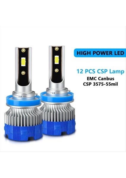 H11 LED Sis Ampulleri Araba Far Kanbus Işığı 50W 5000LM 6000K Serin Beyaz Işık Arabalar Için Drl Yedek (Yurt Dışından) fiyatları