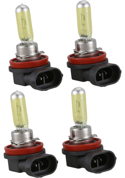 4x H11 55W 3000K Altın Sarı Xenon Hid Halojen Fog Lamba Ampul Far (Yurt Dışından)