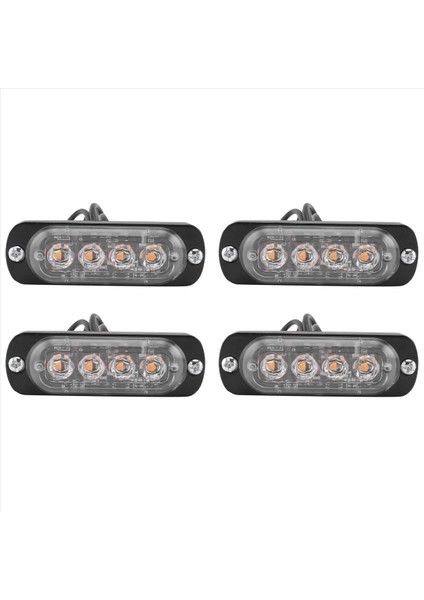 4pcs 4 LED Amber Recovery Flaş Işıkları 12V 24V Turuncu Izgara Arızası Yanıp Sönüyor (Yurt Dışından) fırsatları