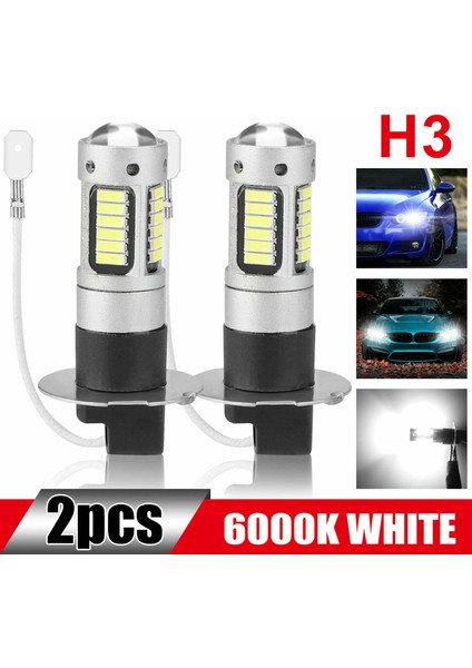 4pcs H3 Süper Parlak LED Sis Sürüş Drl Ampuller Kiti 6000K Beyaz (Yurt Dışından) fiyatları