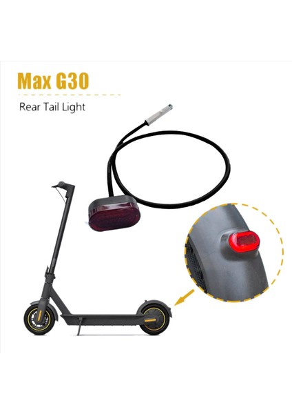 Elektrikli Scooter Tail Işık Uyarı Lambası Ninebot Için LED Arka Işık Maks (Yurt Dışından) fiyatları