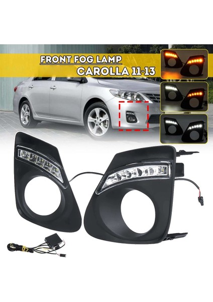 Otomatik Yanıp Sönen 2pcs Gündüz Koşu Işıkları Gün Işığı Sistesi Lambası Kapak Toyota Corolla Için Drl Drl 2011-2013 (Yurt Dışından) fiyatları