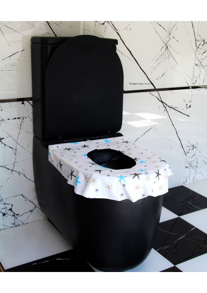 Tek Kullanımlık Hijyenik Klozet Örtüsü 10'lu Beyaz Geniş Kenarlı Kolay Temizlik fırsatları