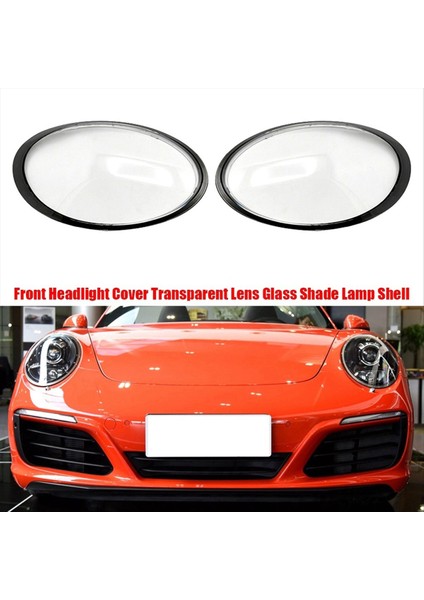 Araba Far Gölgesi Porsche Için Sol Ön Açık Lens Kapağı 991 911 Targa/carrera 2012-2018 Şeffaf Siyah Kenar (Yurt Dışından) fırsatları